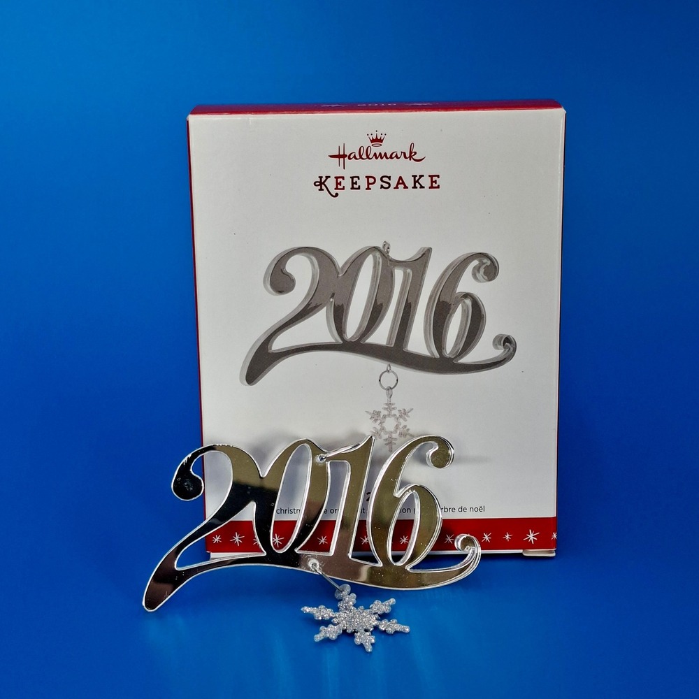 2016 Hallmark Keepsake Silver Year Snowflake Christmas Ornament QGO1551 w/ Box